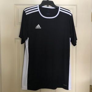 ADIDAS Climalite black and white shirt, size large